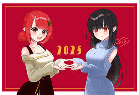 2025年 年賀イラスト フラワーブルーム