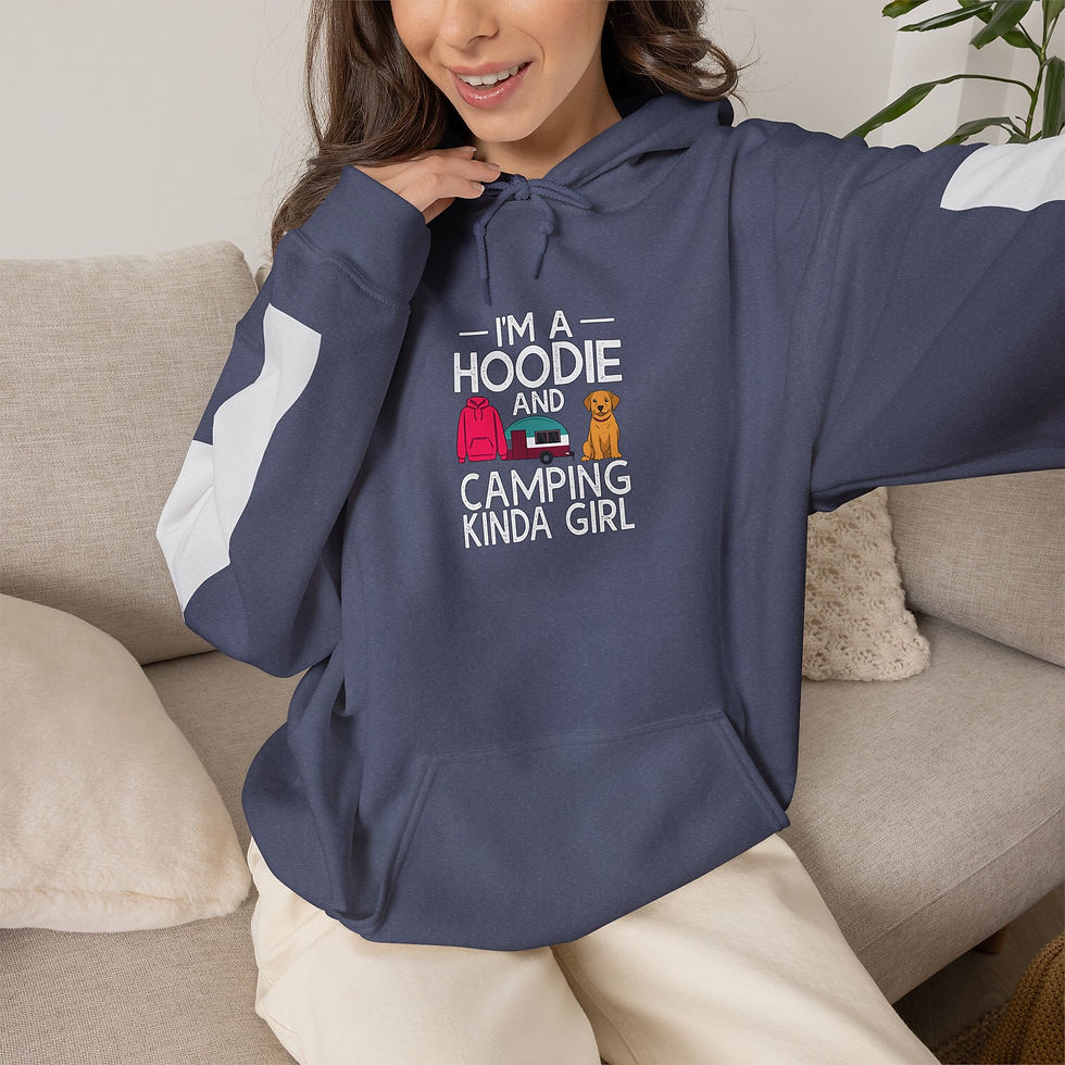 Thumbnail: I’m a Hoodie and Camping Kinda Girl – Gildan Heavy Blend™ Hoodie