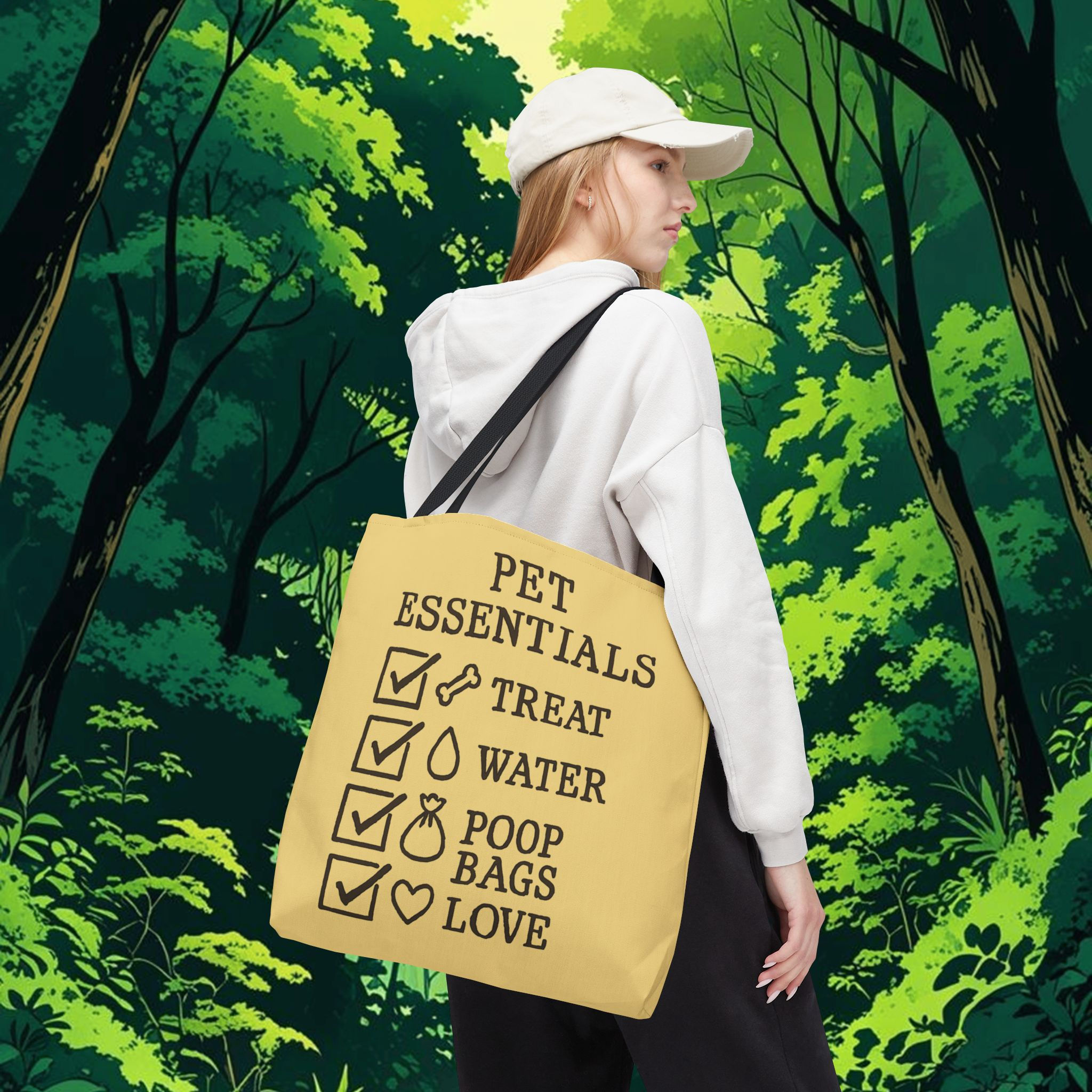 Pet Essentials Tote Bag - Funny Dog Owner Gift, Dog Walking Bag