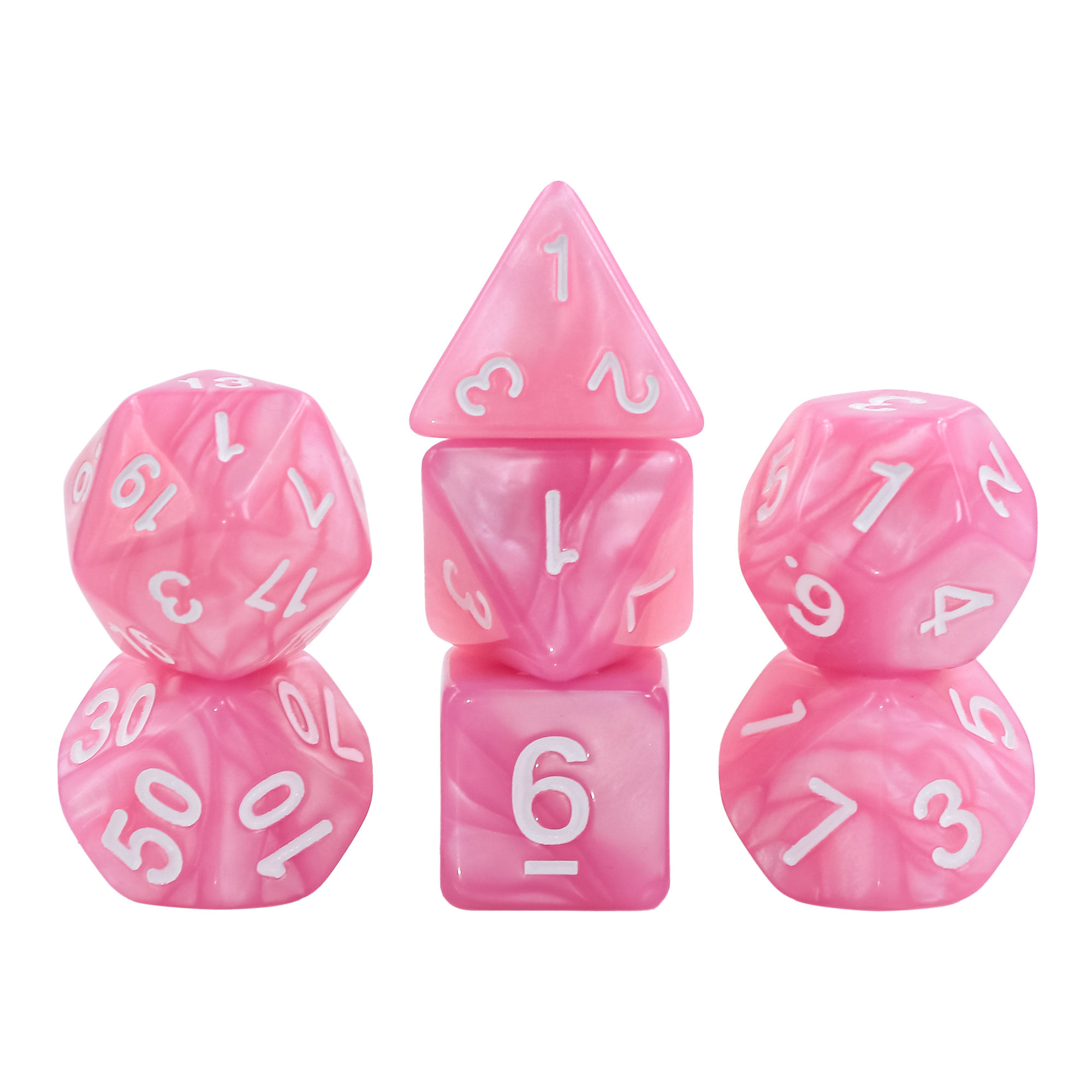 EPIC FORGE - SET DE 7 DES - ROSE NACRE