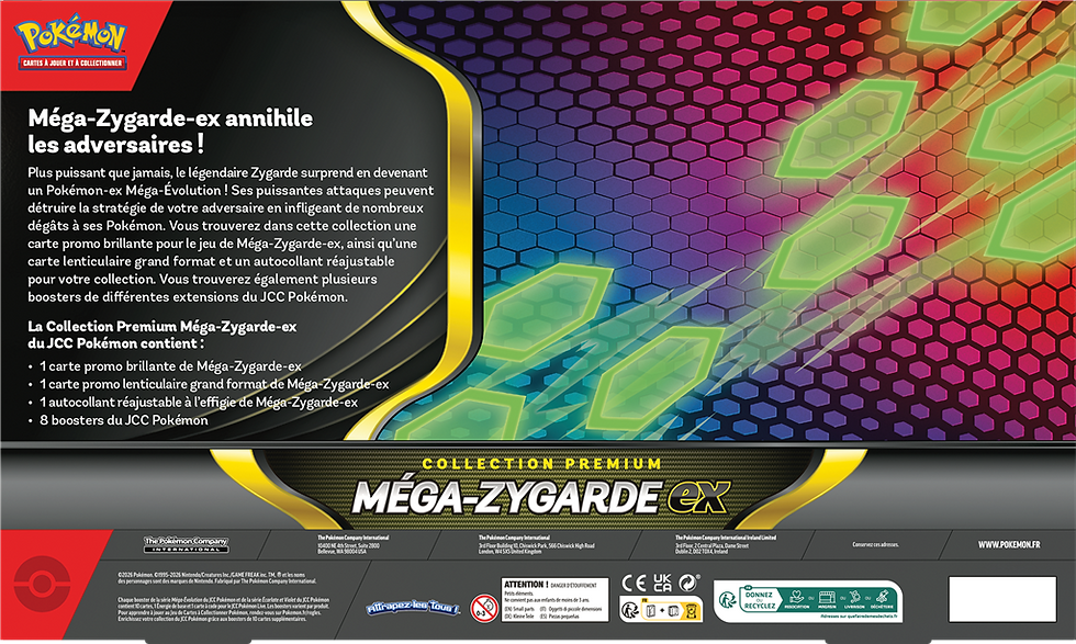 Miniature : Pokémon : Coffret Collection PremiumMéga-Zygarde-Ex (8 boosters)