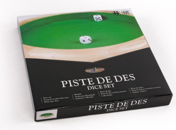 Miniature : PISTE DE DÉS BOIS NATUREL 29 CM