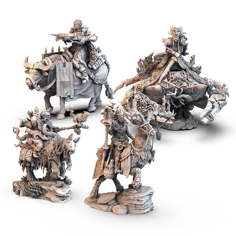 Miniature : TAINTED GRAIL : Les Rois de la Ruine - Mounted Heroes