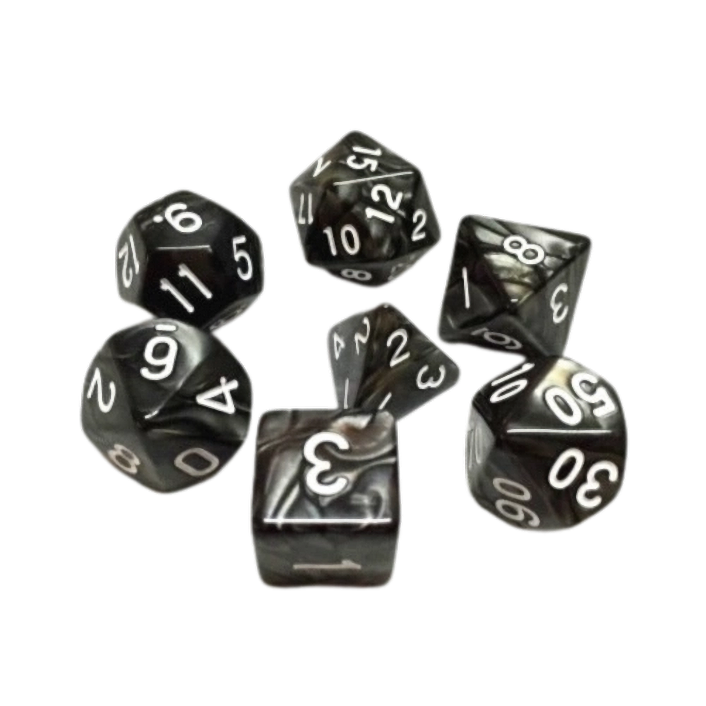 EPIC FORGE - Set de 7 dés multiformat - Noir nacré