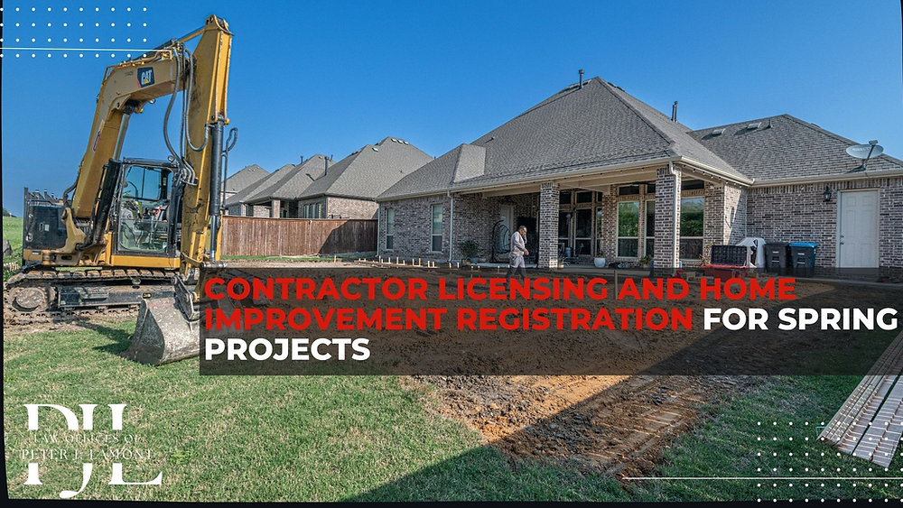 Spring Contractor Contractor Licensing And Home Improvement Registration For Spring Projects