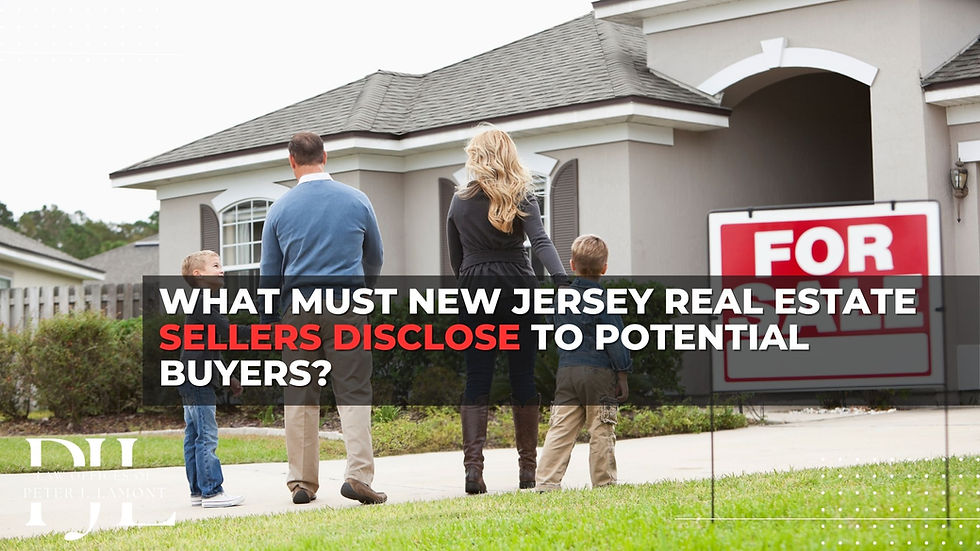 New Jersey Real Estate Sellers Disclose