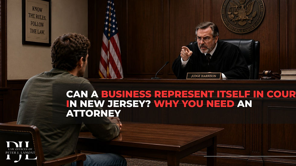 New Jersey business attorney representing a corporation in court