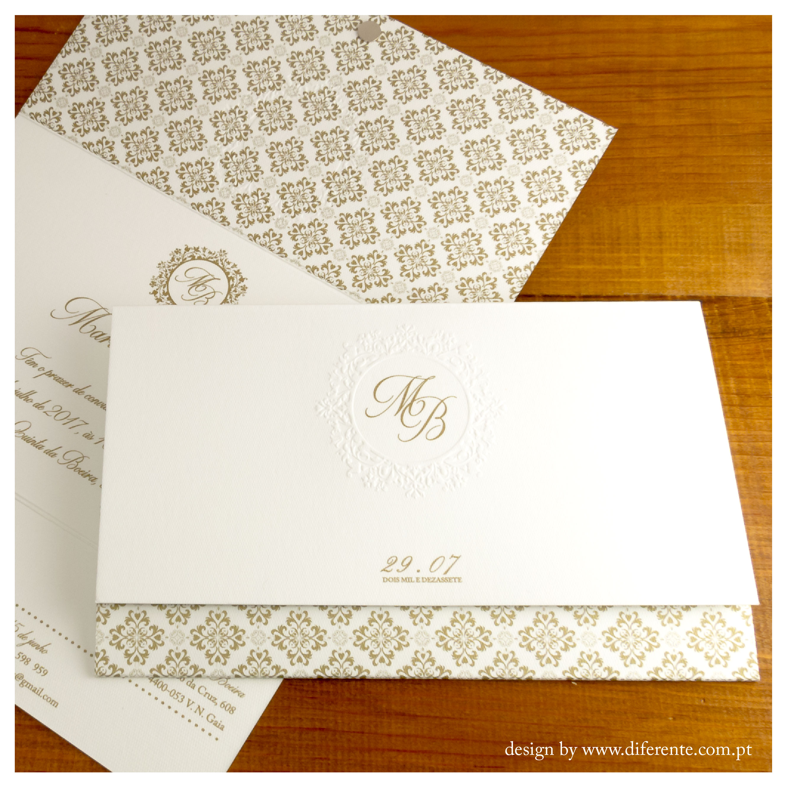 Classic wedding invitation