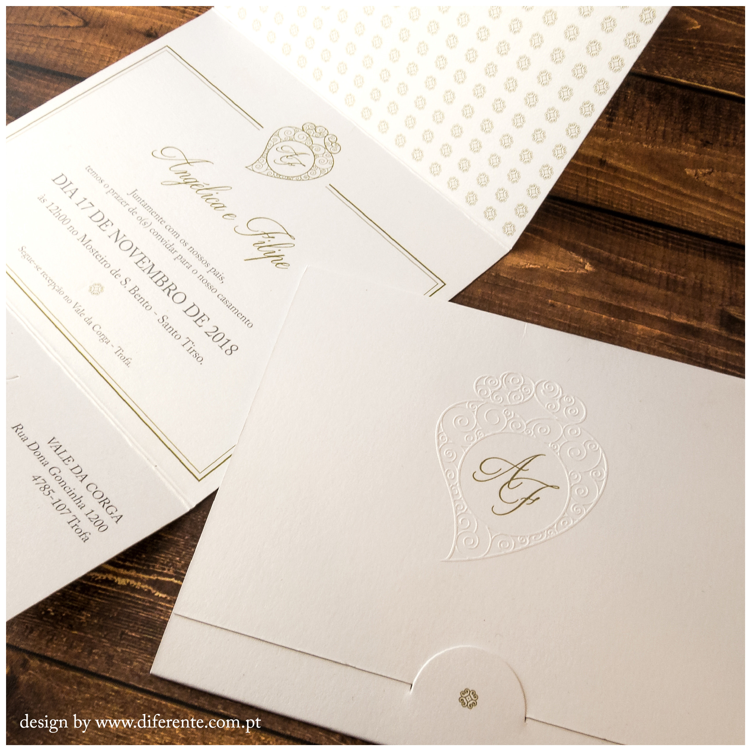 Classic wedding invitation