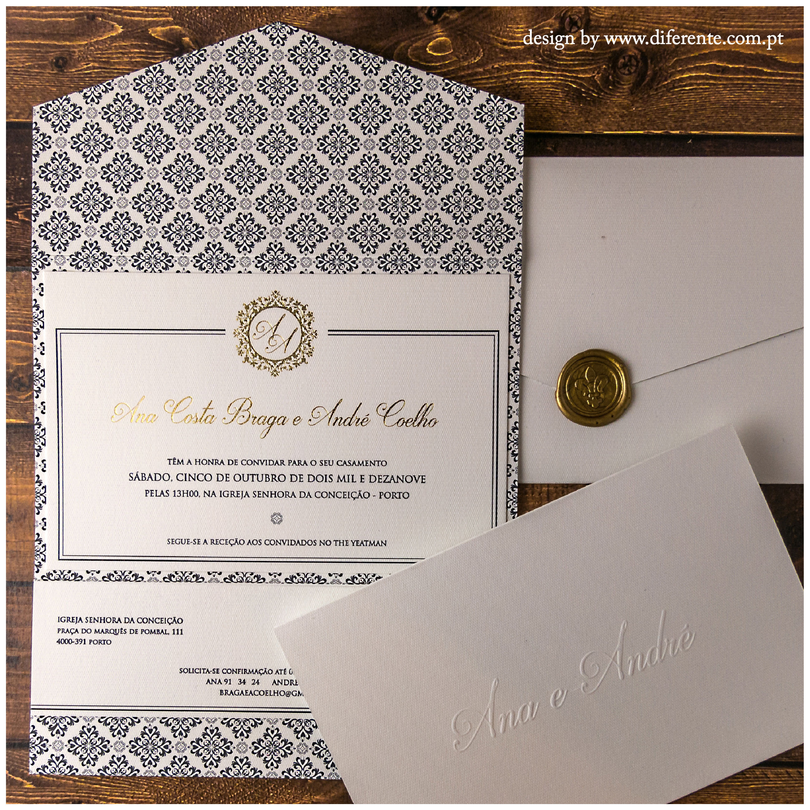 Classic wedding invitation