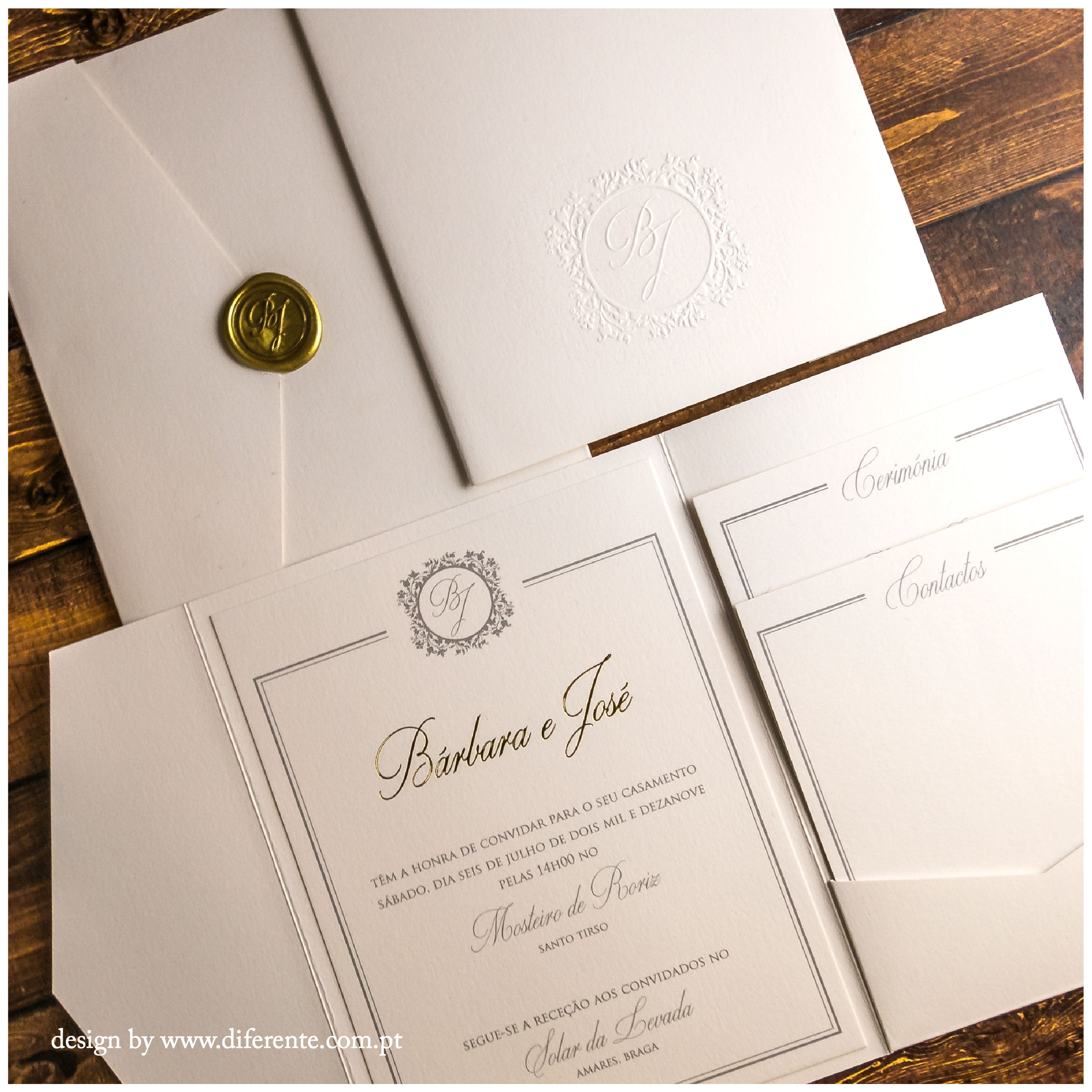 Classic wedding invitation