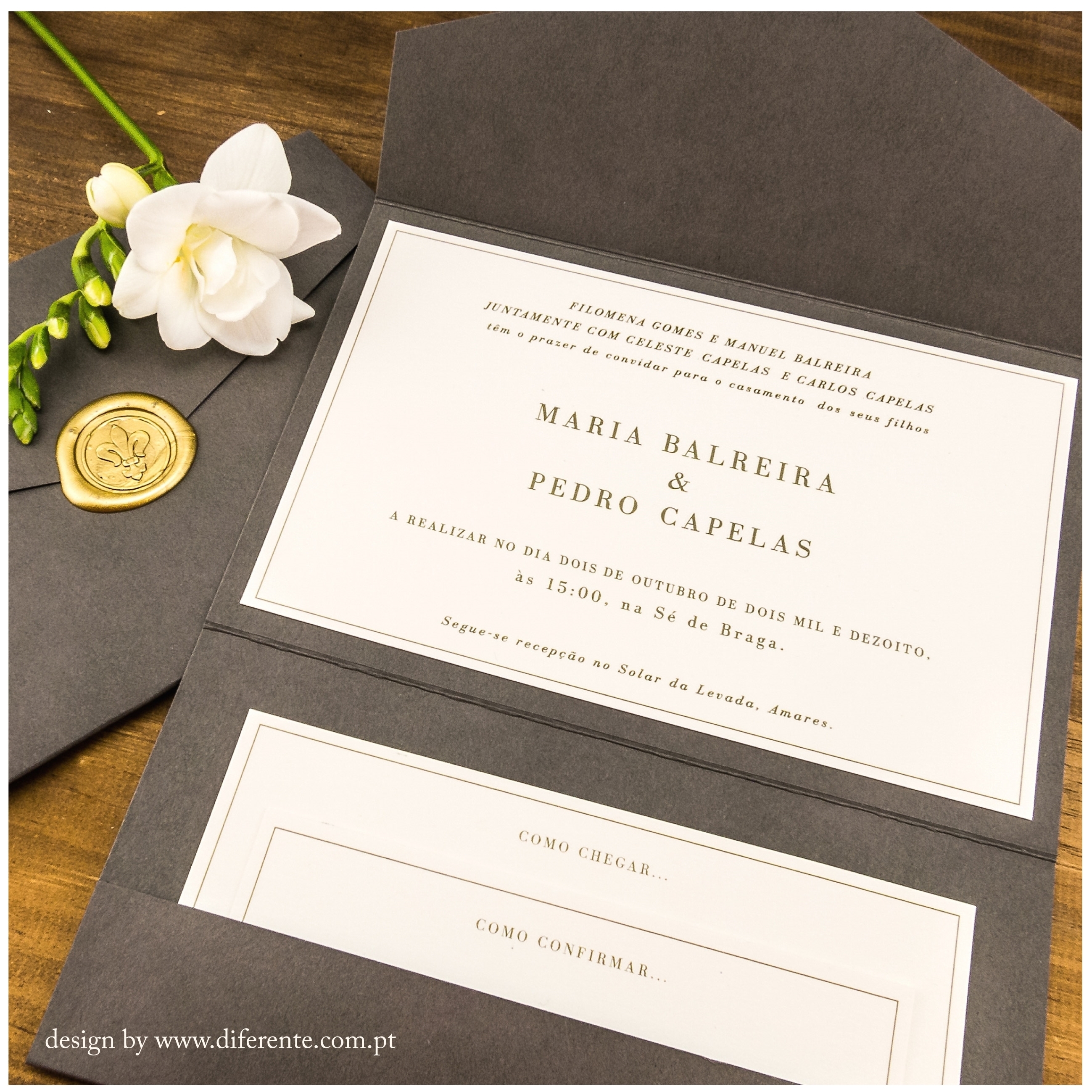 Classic wedding invitation