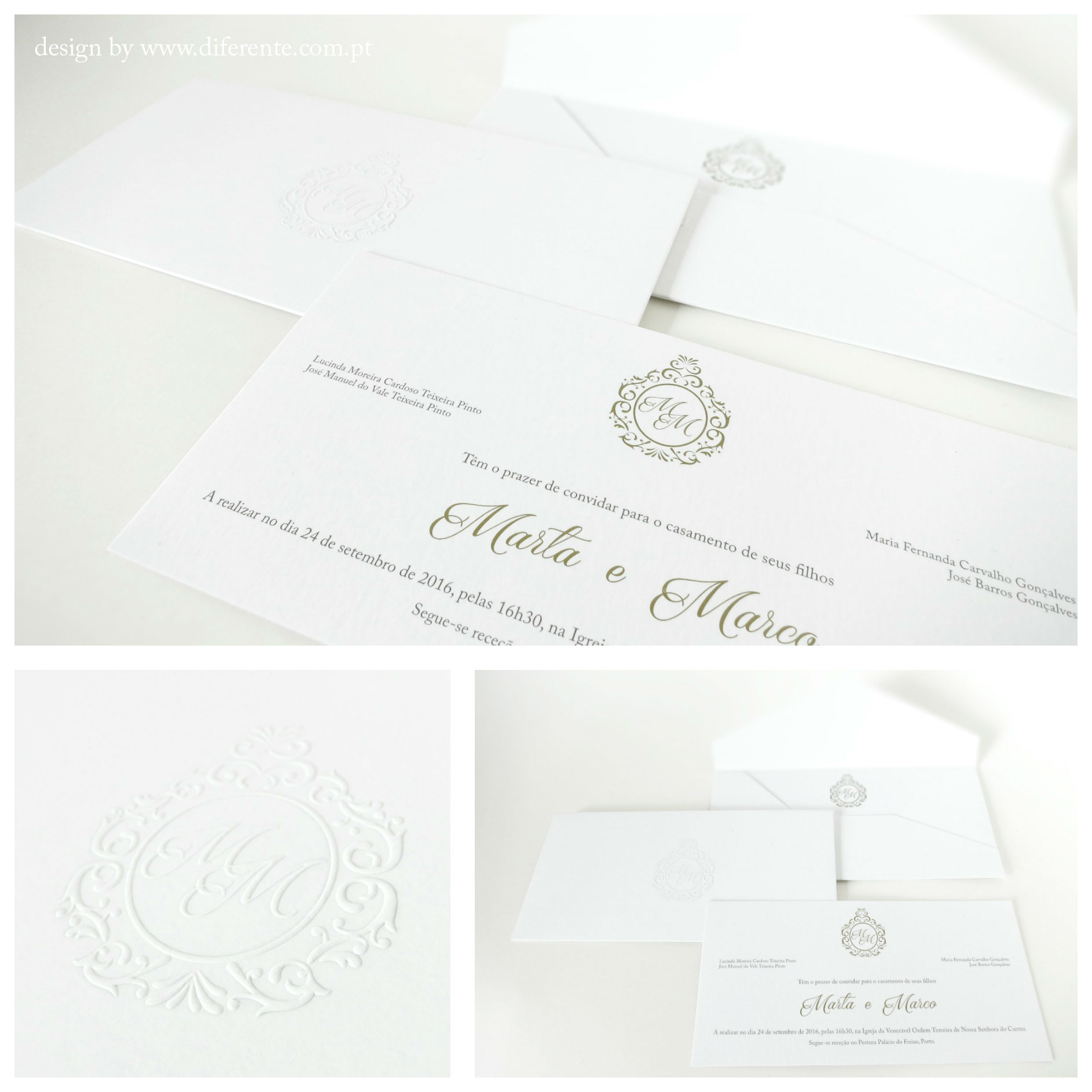 Classic wedding invitation