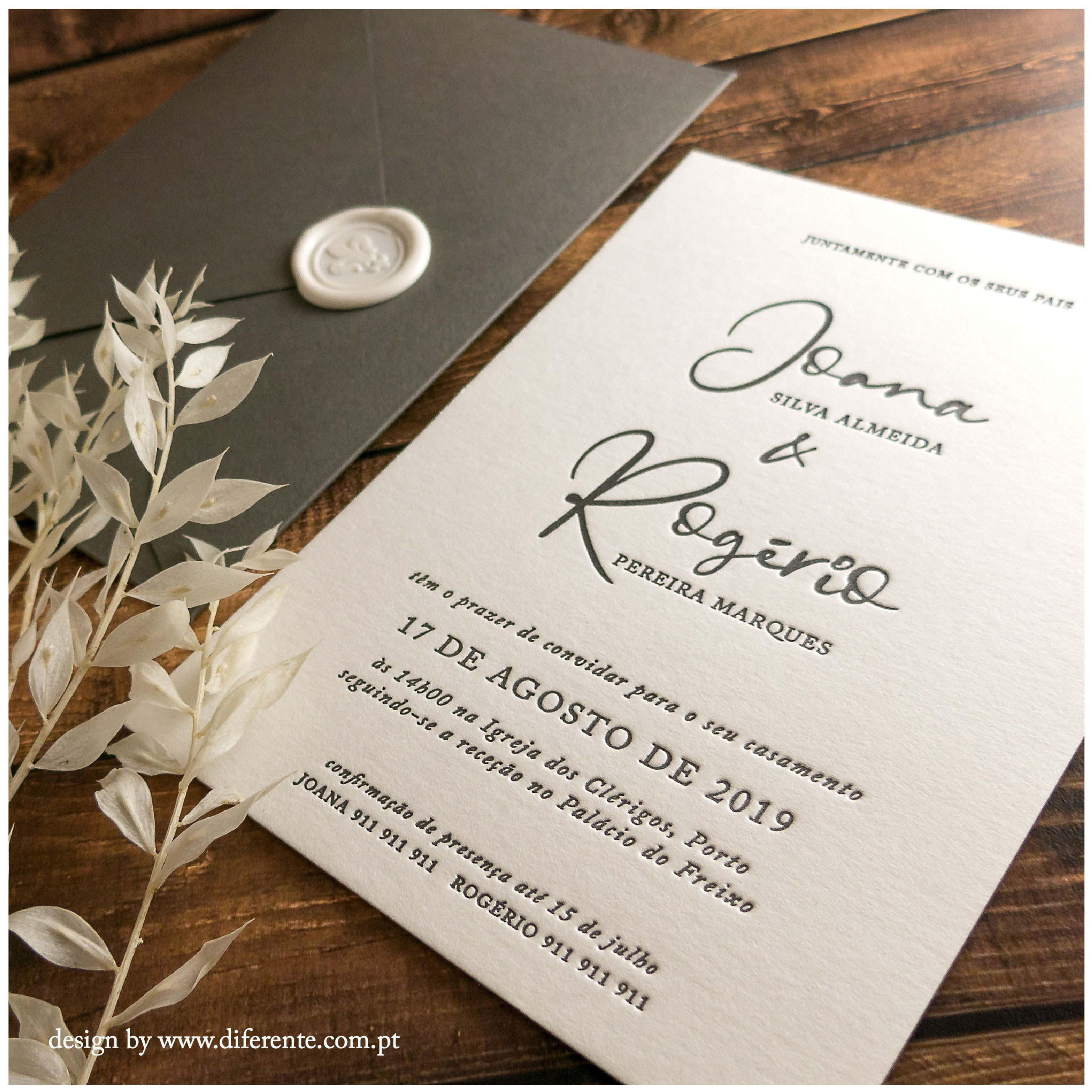 Classic wedding invitation