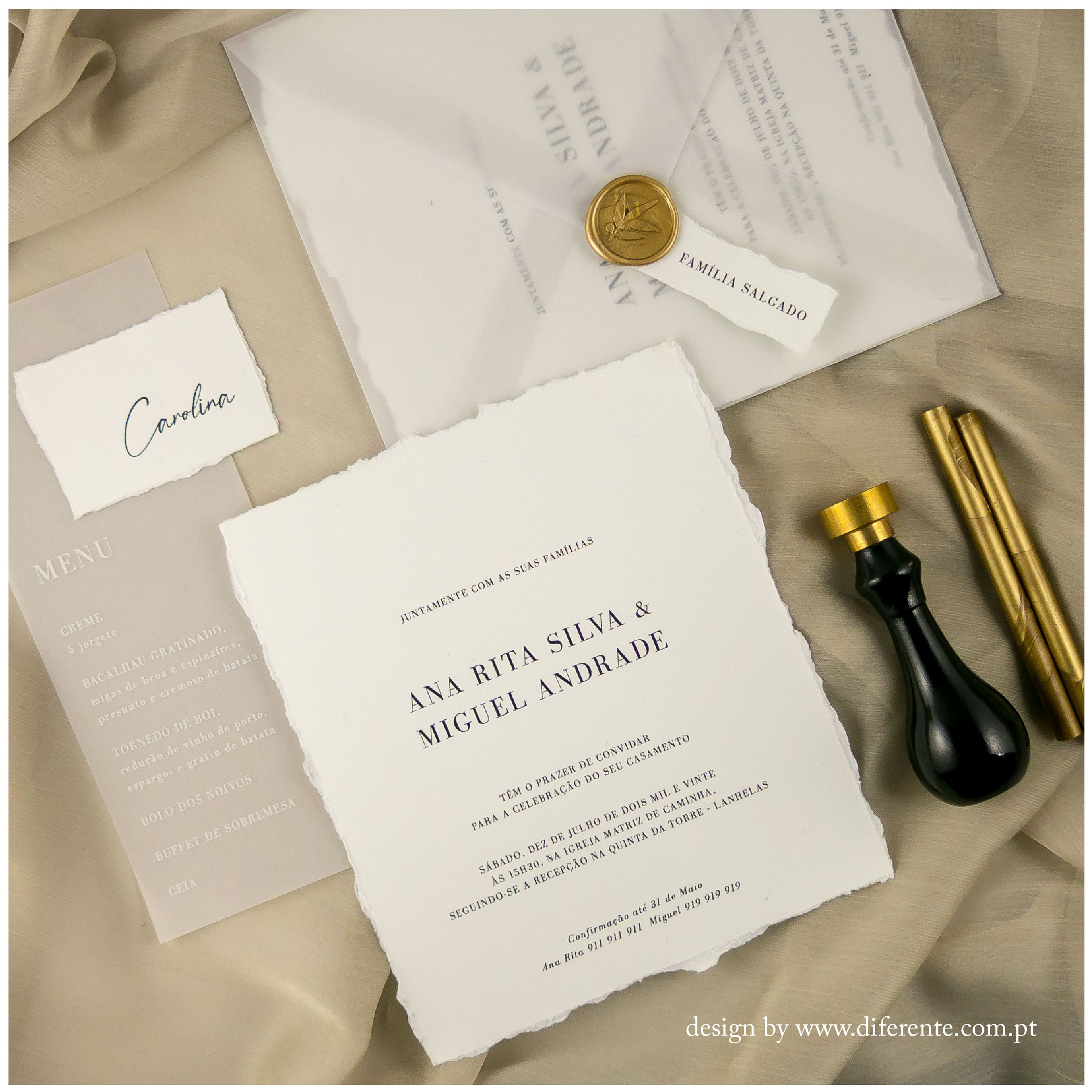 Classic wedding invitation