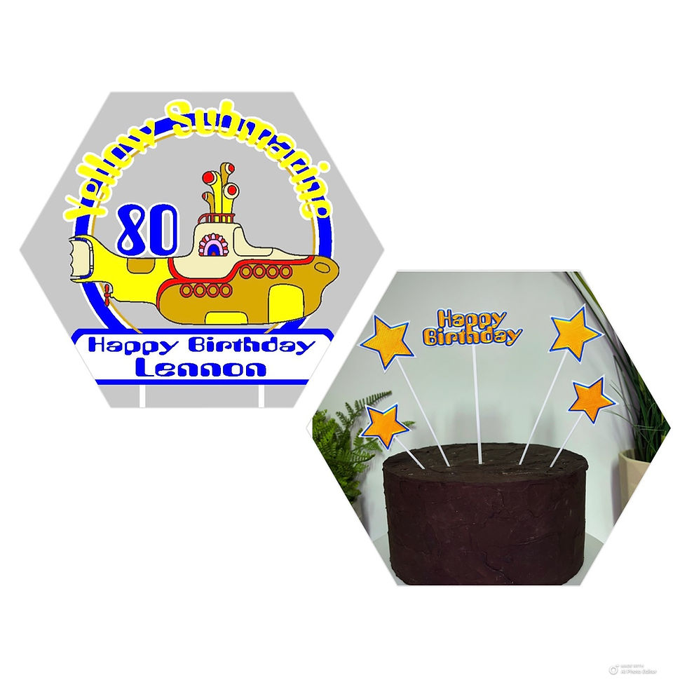 Thumbnail: The Beatles Inspired Submarine Cake Toppers