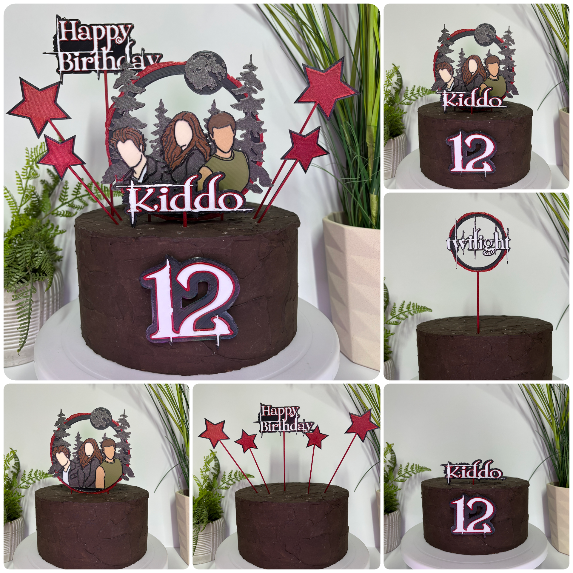 Twilight Inspired Trio Cake Toppers