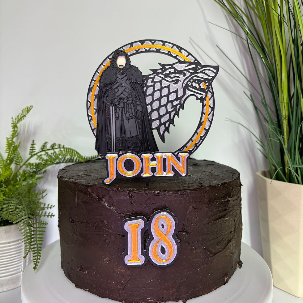 Thumbnail: Game Of Thrones Inspired Snow SK Cake Toppers