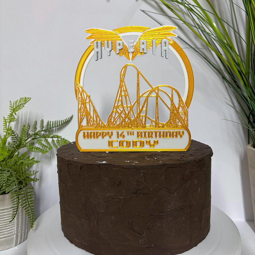 Thumbnail: Hyperia Rollercoaster Inspired Cake Toppers