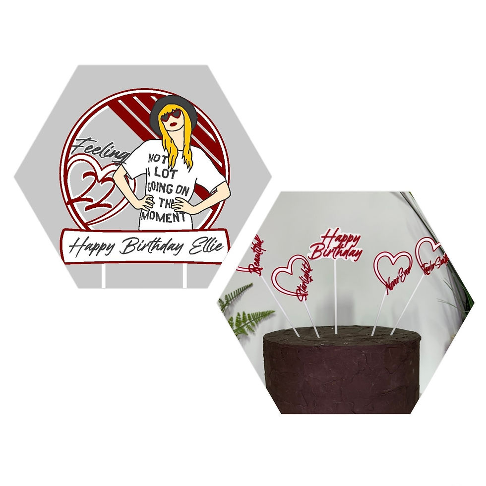 Thumbnail: Taylor Swift Inspired RED2 Cake Toppers