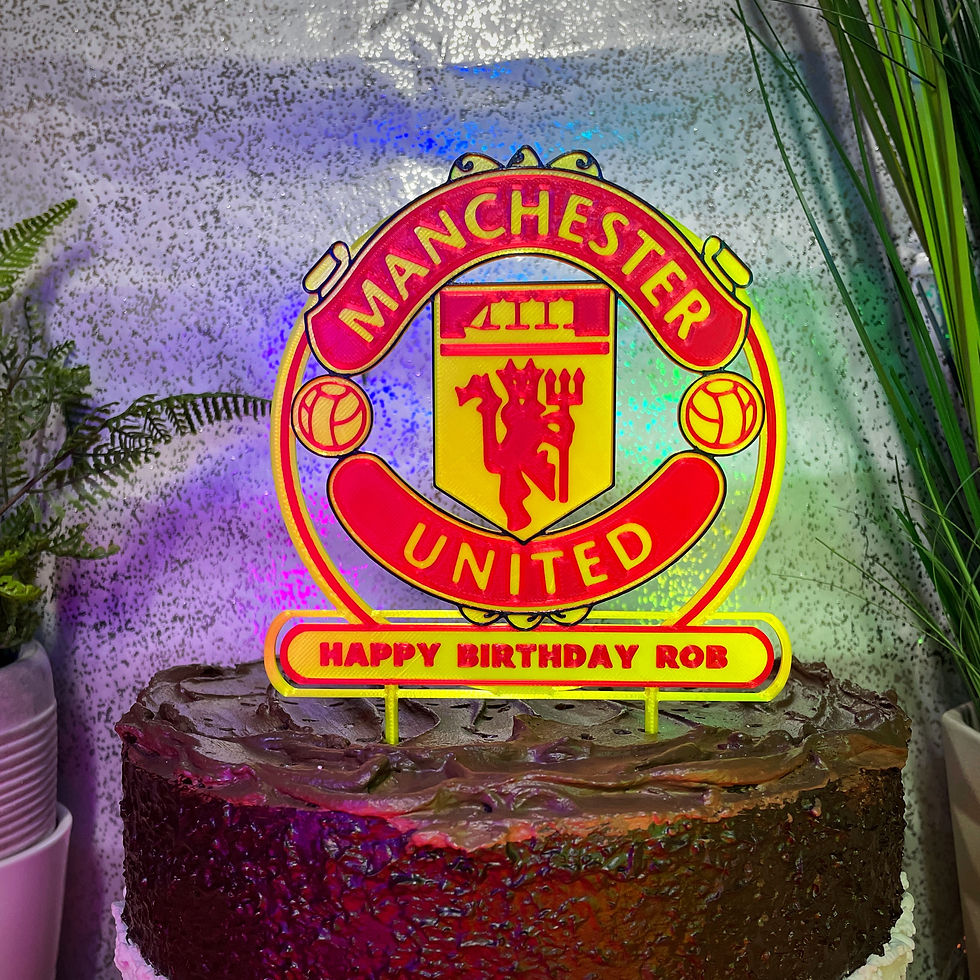Thumbnail: Manchester Football Inspired Cake Toppers
