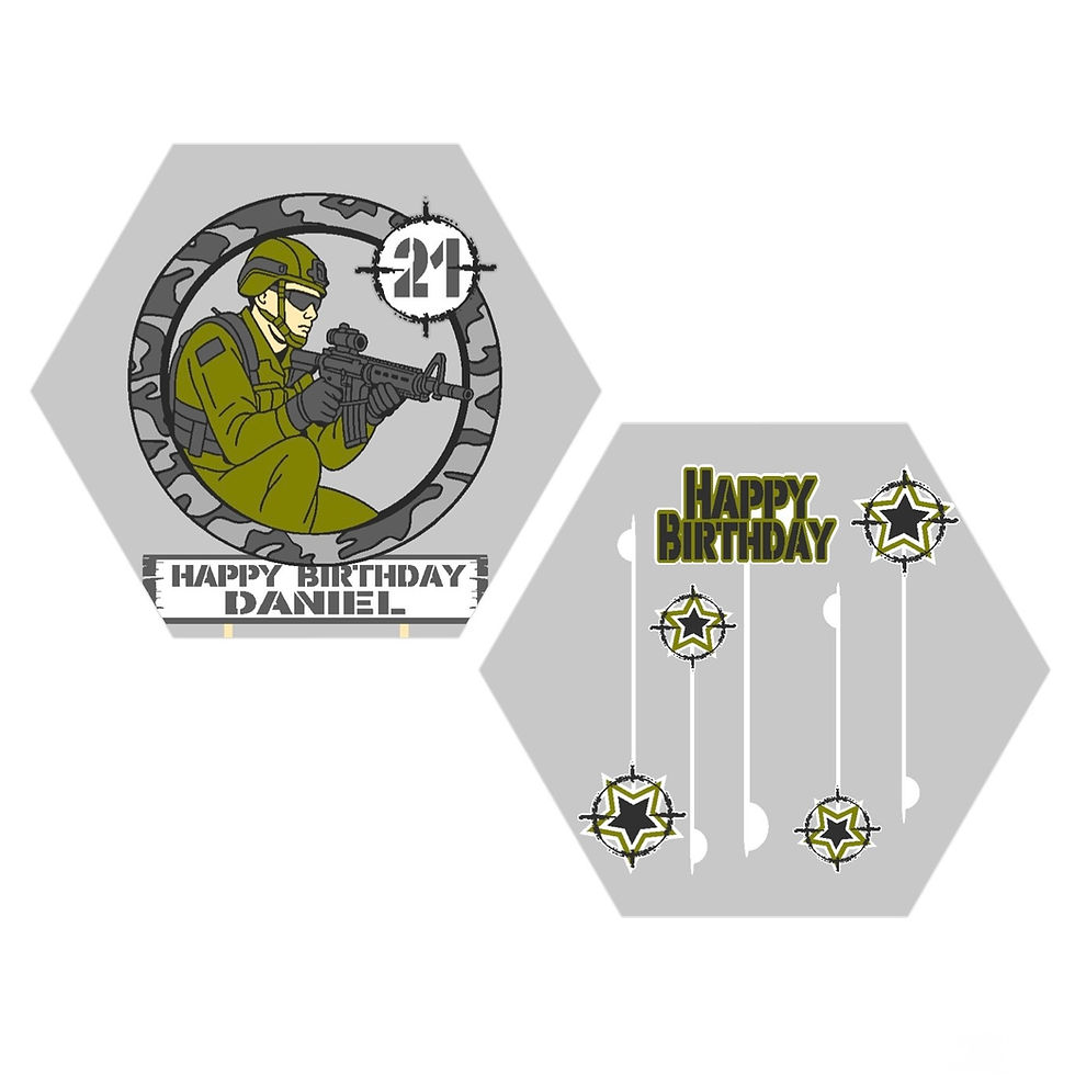 Thumbnail: Soldier Inspired Gaming Cake Toppers