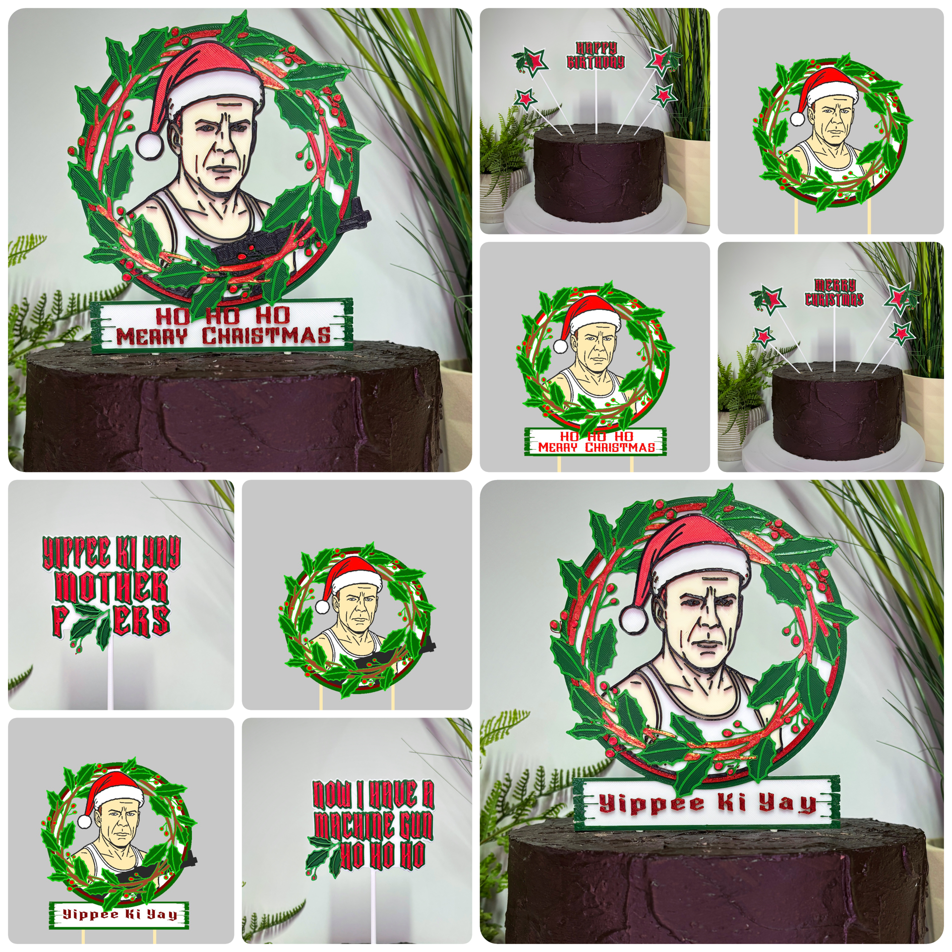 Die Hard Inspired Extra Cake Toppers