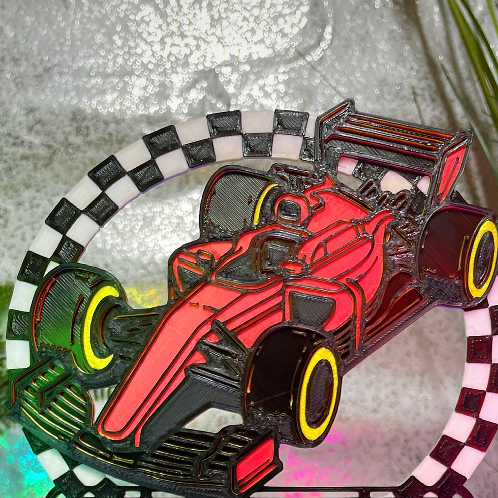 Thumbnail: Formula Racing Car  Inspired Cake Toppers - Ferrari
