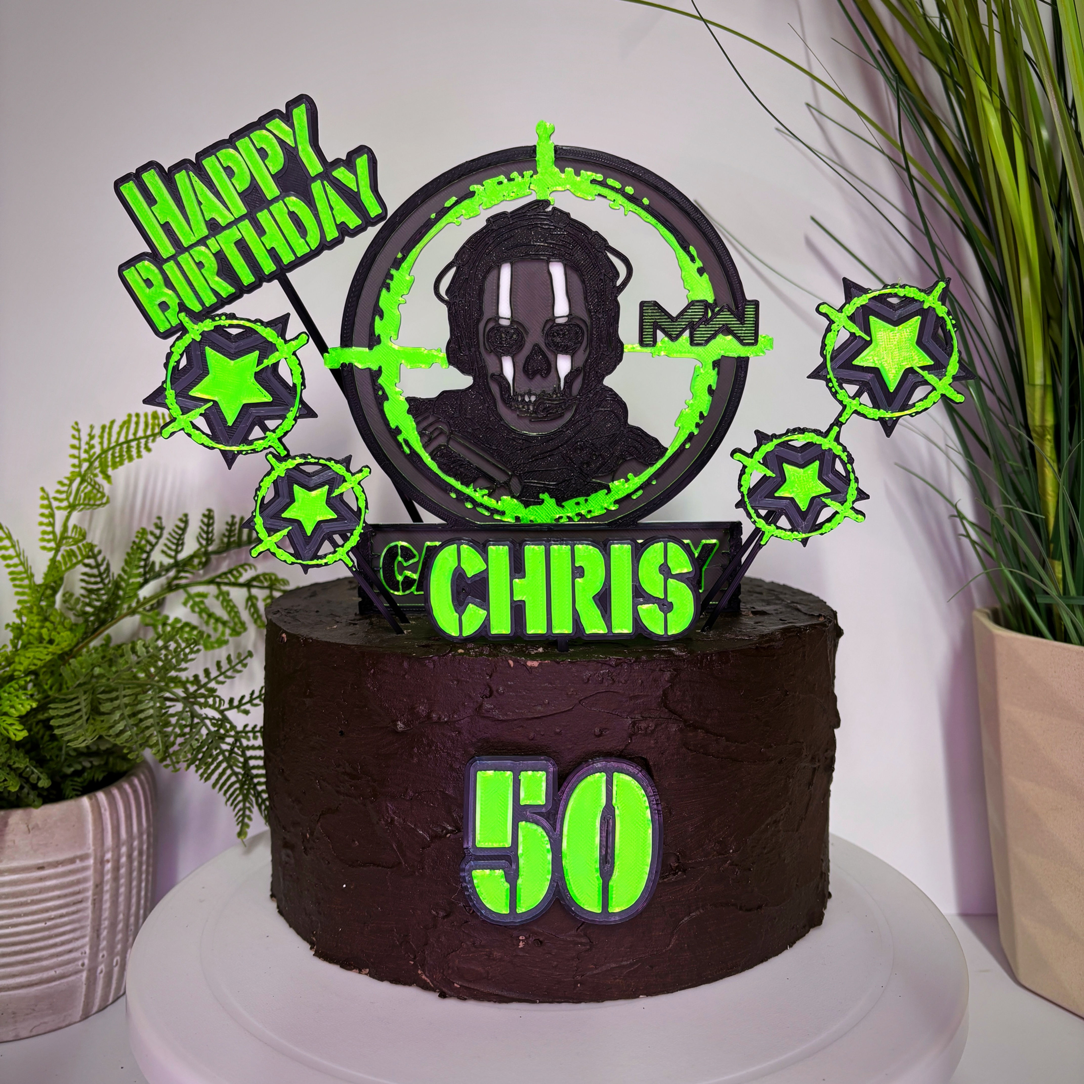 COD Inspired War Cake Toppers