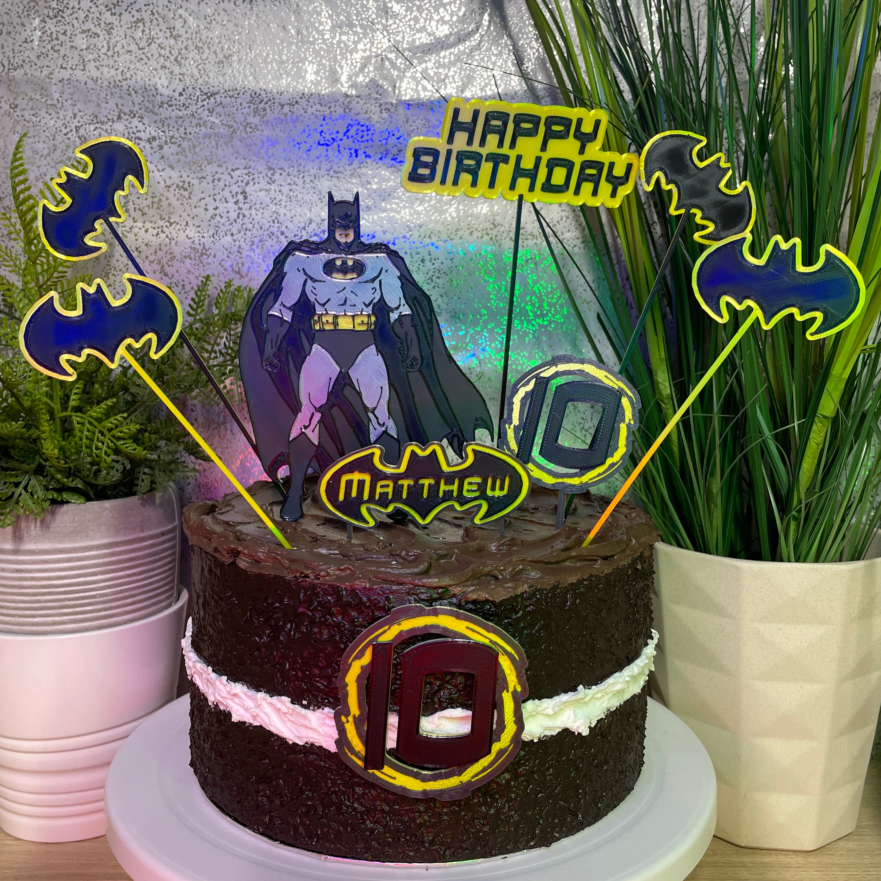 Superhero Batman Inspired Cake Topper