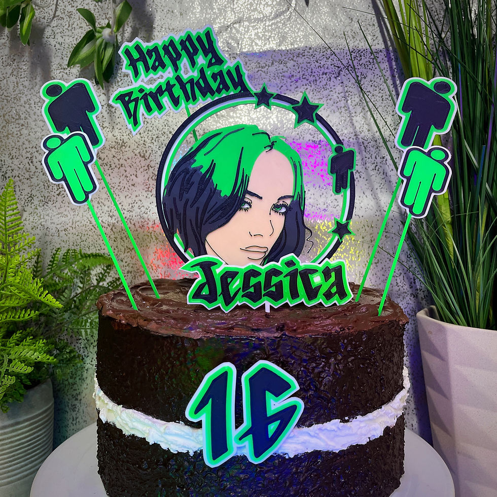 Thumbnail: Billie Eilish Inspired Cake Toppers