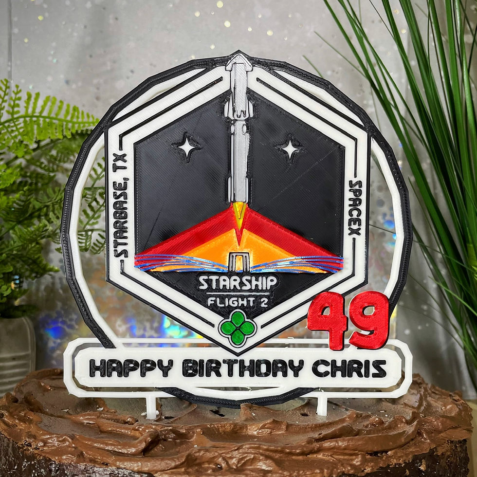 Thumbnail: Space Inspired Space X Cake Topper