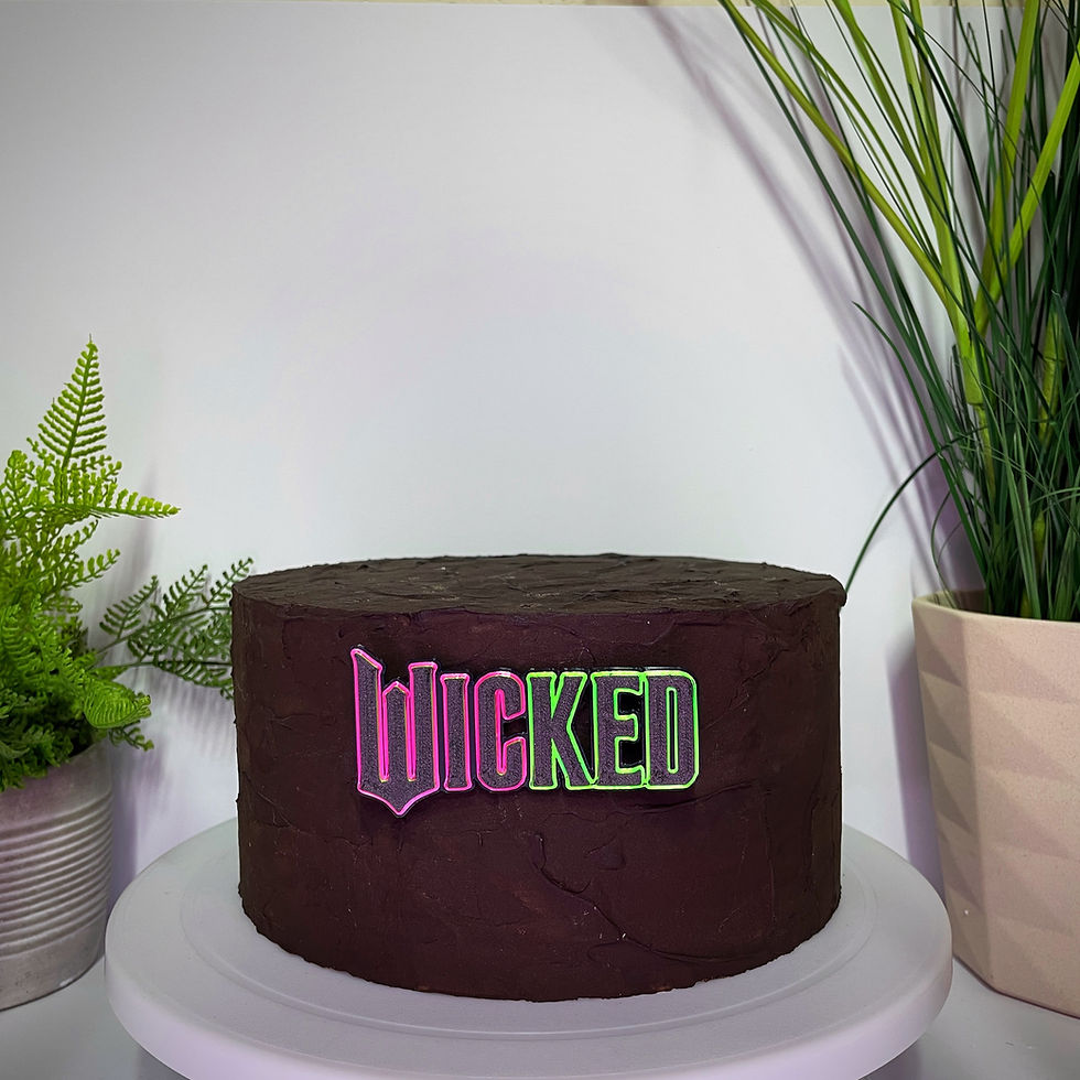 Thumbnail: Wicked Inspired Silver Cake Toppers