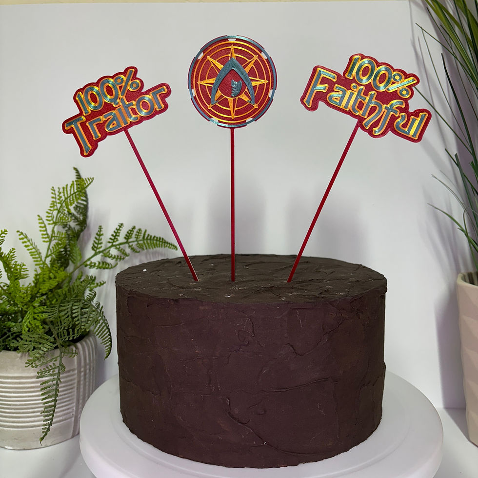 Thumbnail: The Traitors Inspired Cake Toppers