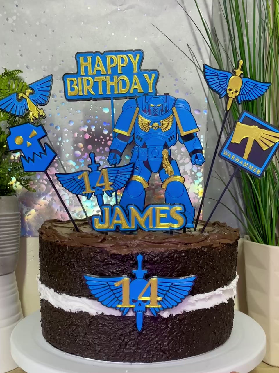 Thumbnail: Warhammer Inspired Cake Toppers - Blue