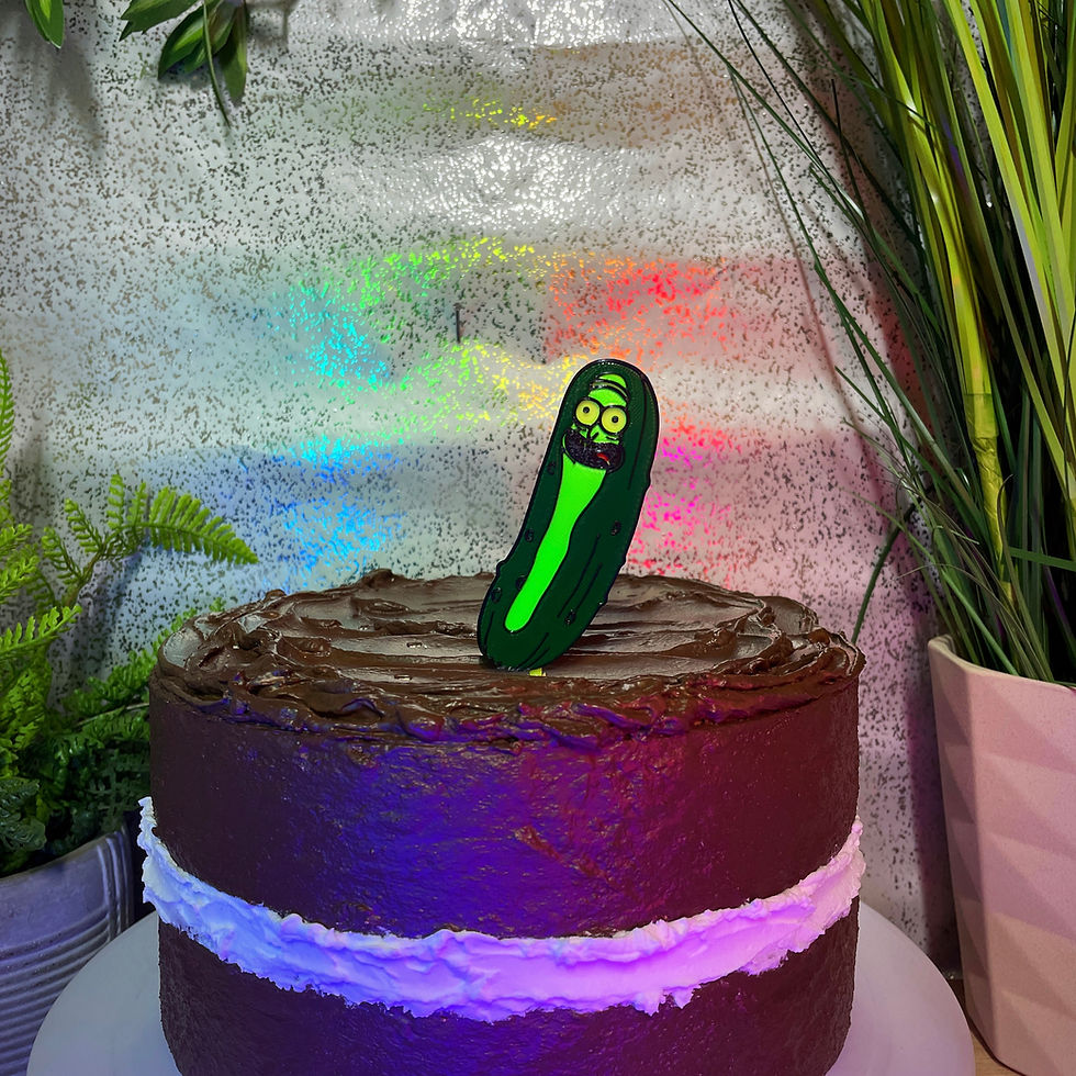Thumbnail: Rick & Morty Inspired Pickled Rick Cake Toppers