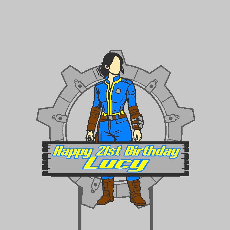 Thumbnail: Fallout Inspired Lucy Cake Toppers