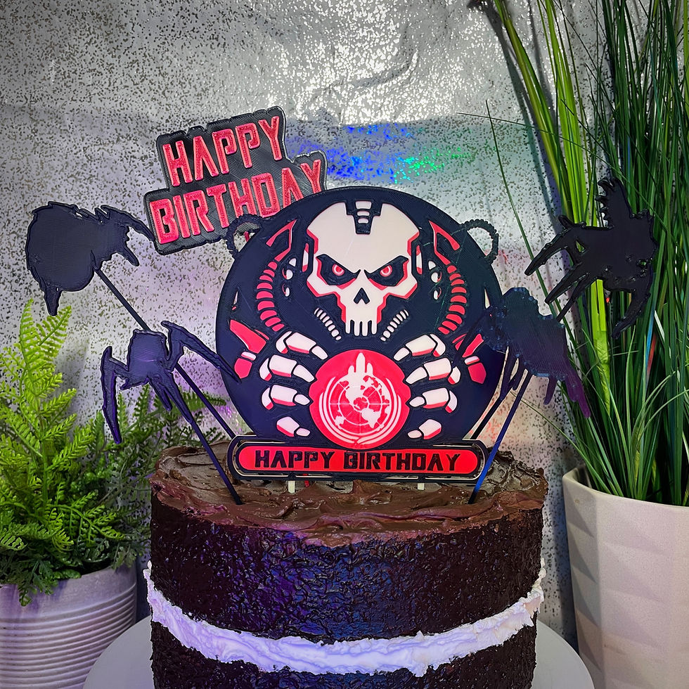 Helldivers II Automaton Inspired Cake Toppers