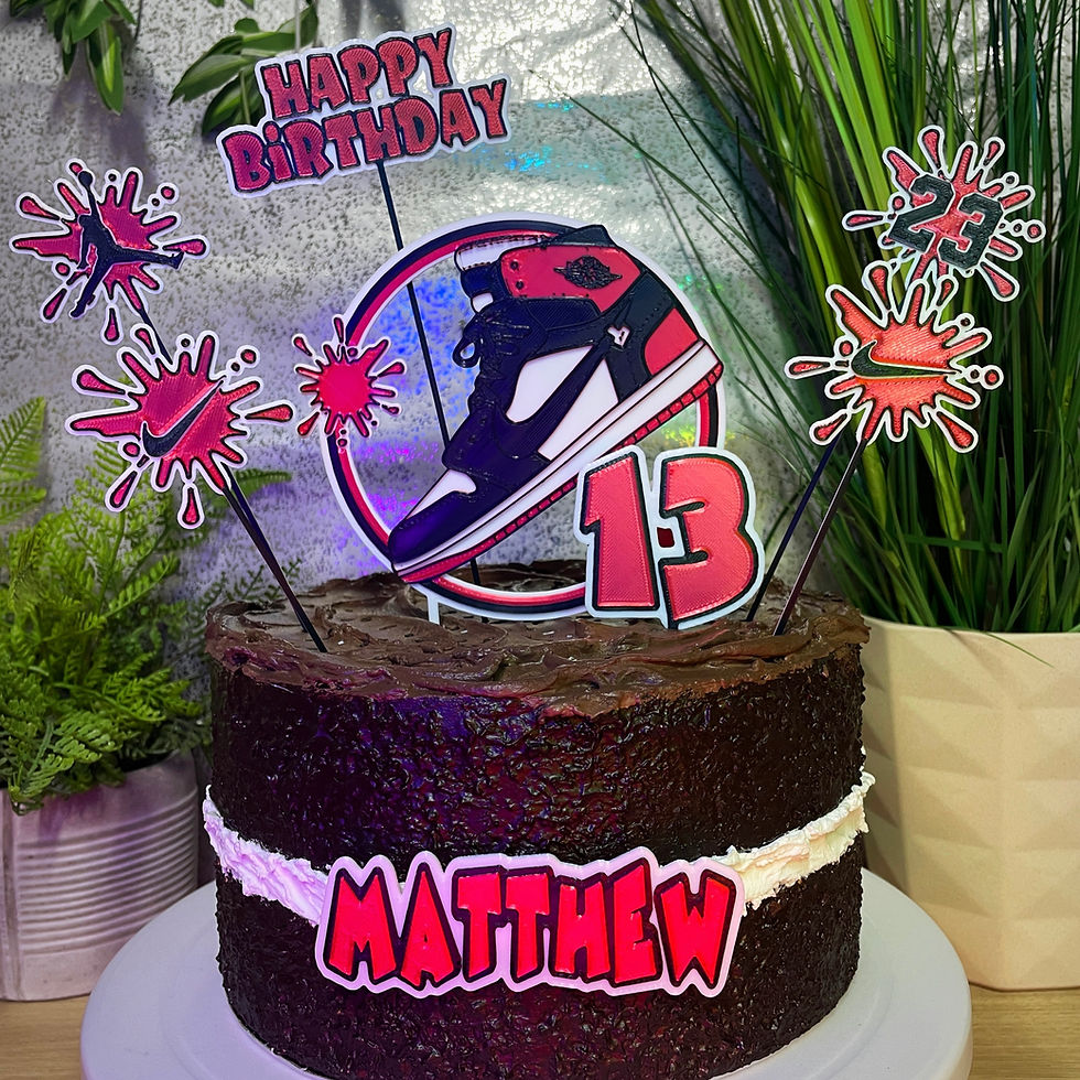 Thumbnail: Jordan Air Trainer Inspired Cake Topper Kits