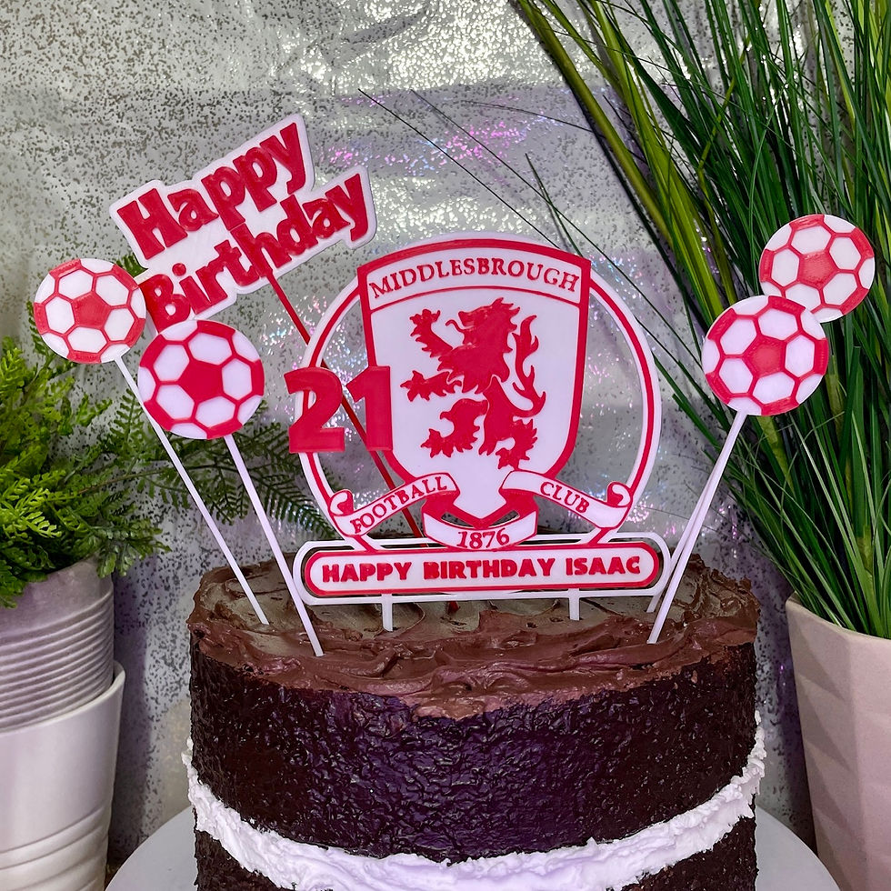 Thumbnail: Middlesbrough Football Inspired Cake Topper Kit