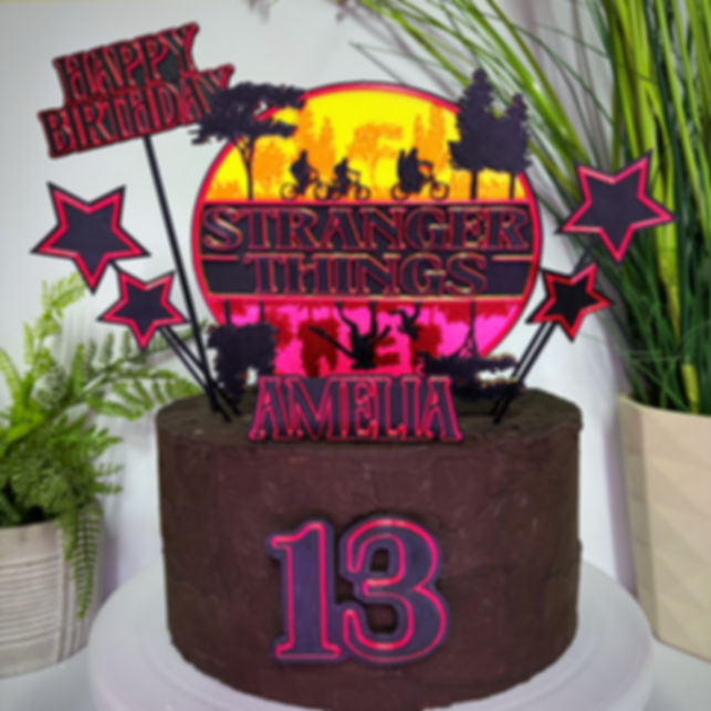 Stranger Things Inspired Cake Toppers