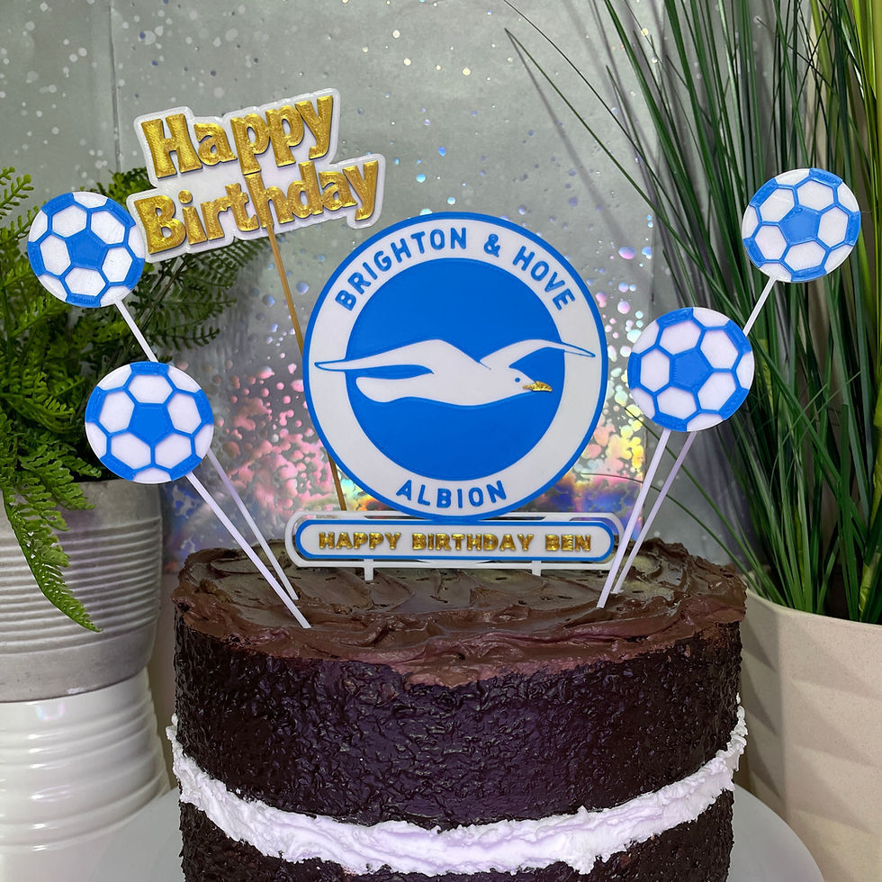 Thumbnail: Brighton & Hove Football Inspired Cake Topper Kits