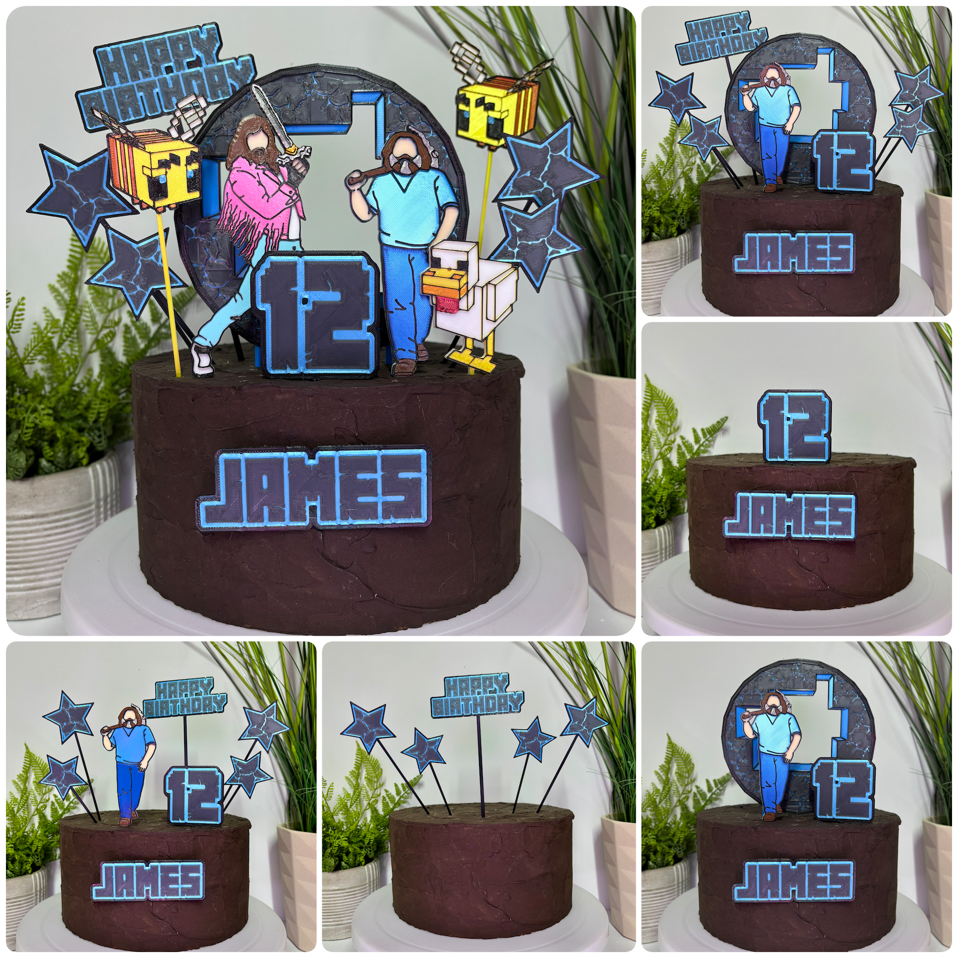 Minecraft World, Gate Inspired Cake Toppers