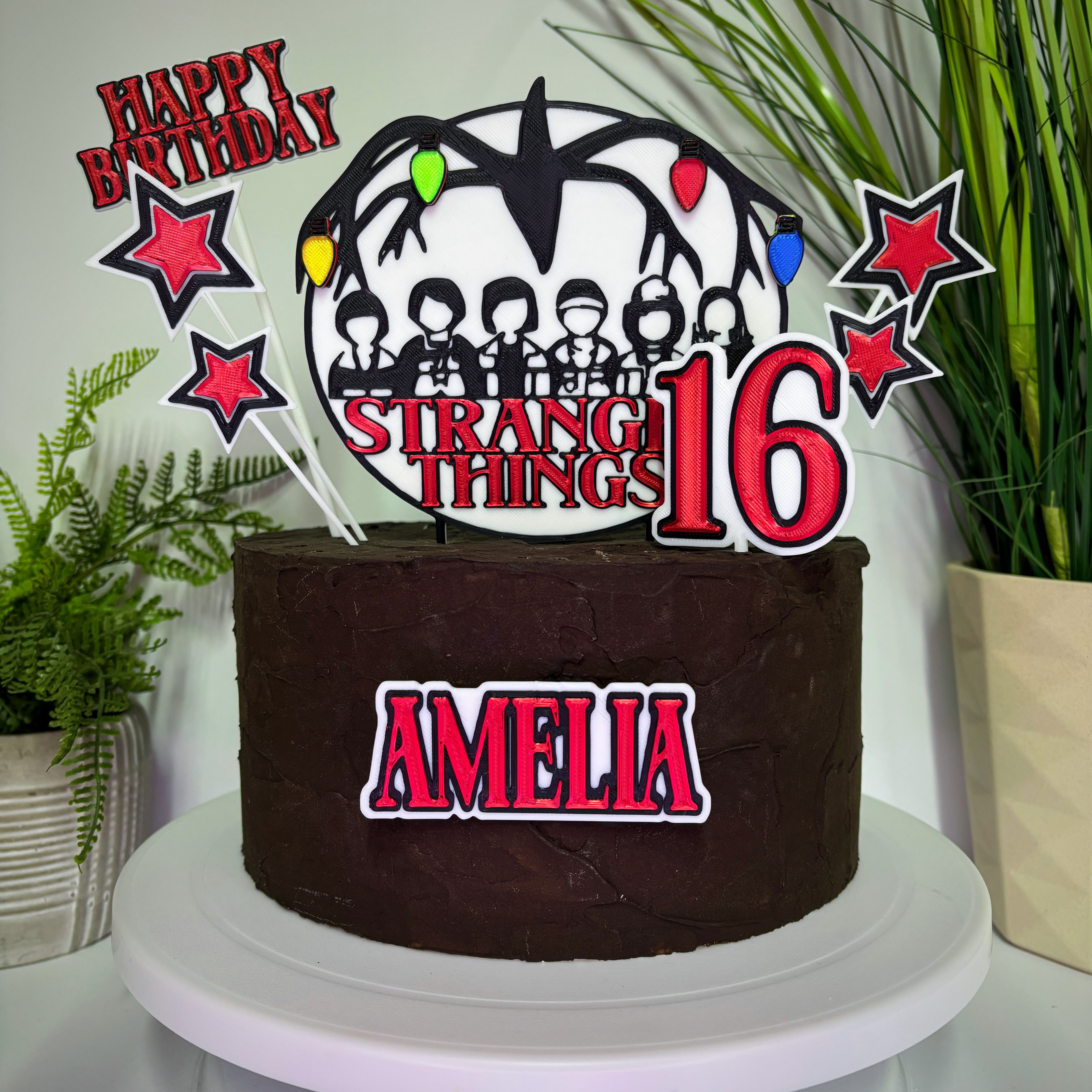 Stranger Things Inspired Lights Cake Toppers