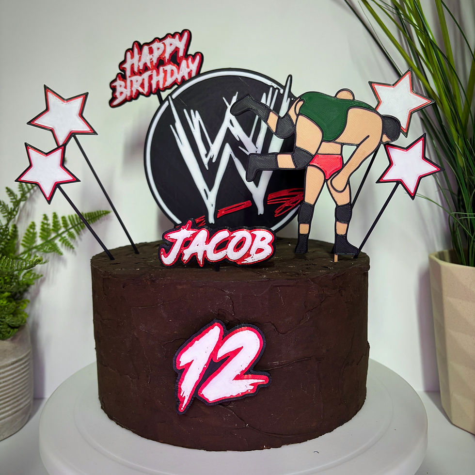 Thumbnail: Wrestling Inspired Cake Toppers