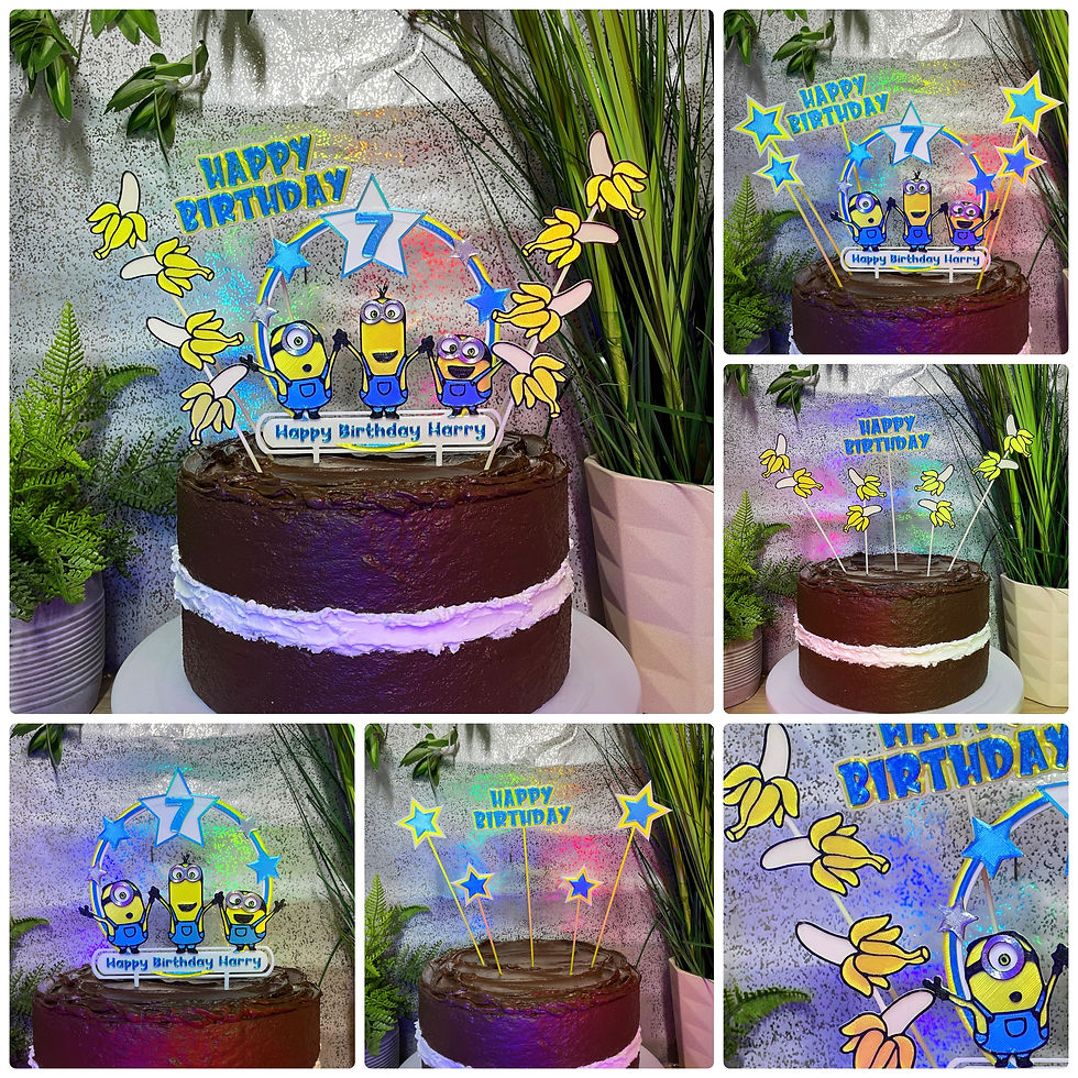 Minions Trio Inspired Cake Toppers