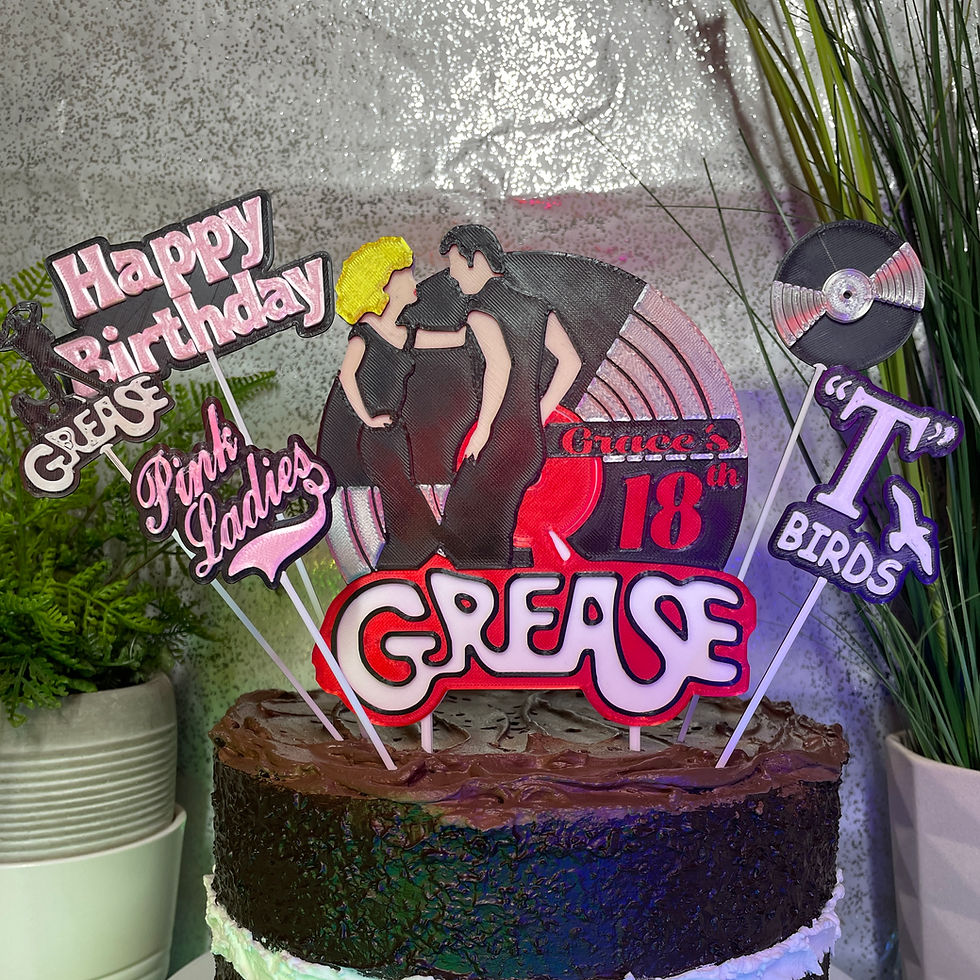 Thumbnail: Grease Inspired Cake Topper - Couple