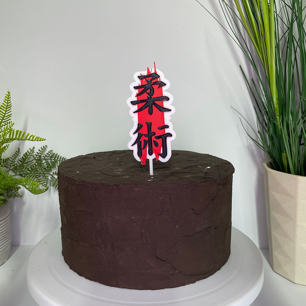 Thumbnail: Jiu Jitsu Inspired Blue Suit Cake Toppers