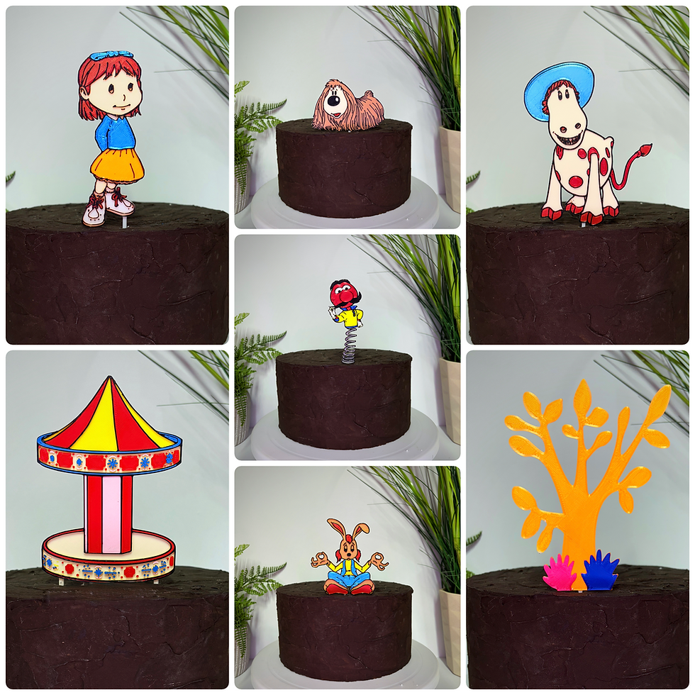 The Magic Roundabout Inspired Extra Cake Toppers