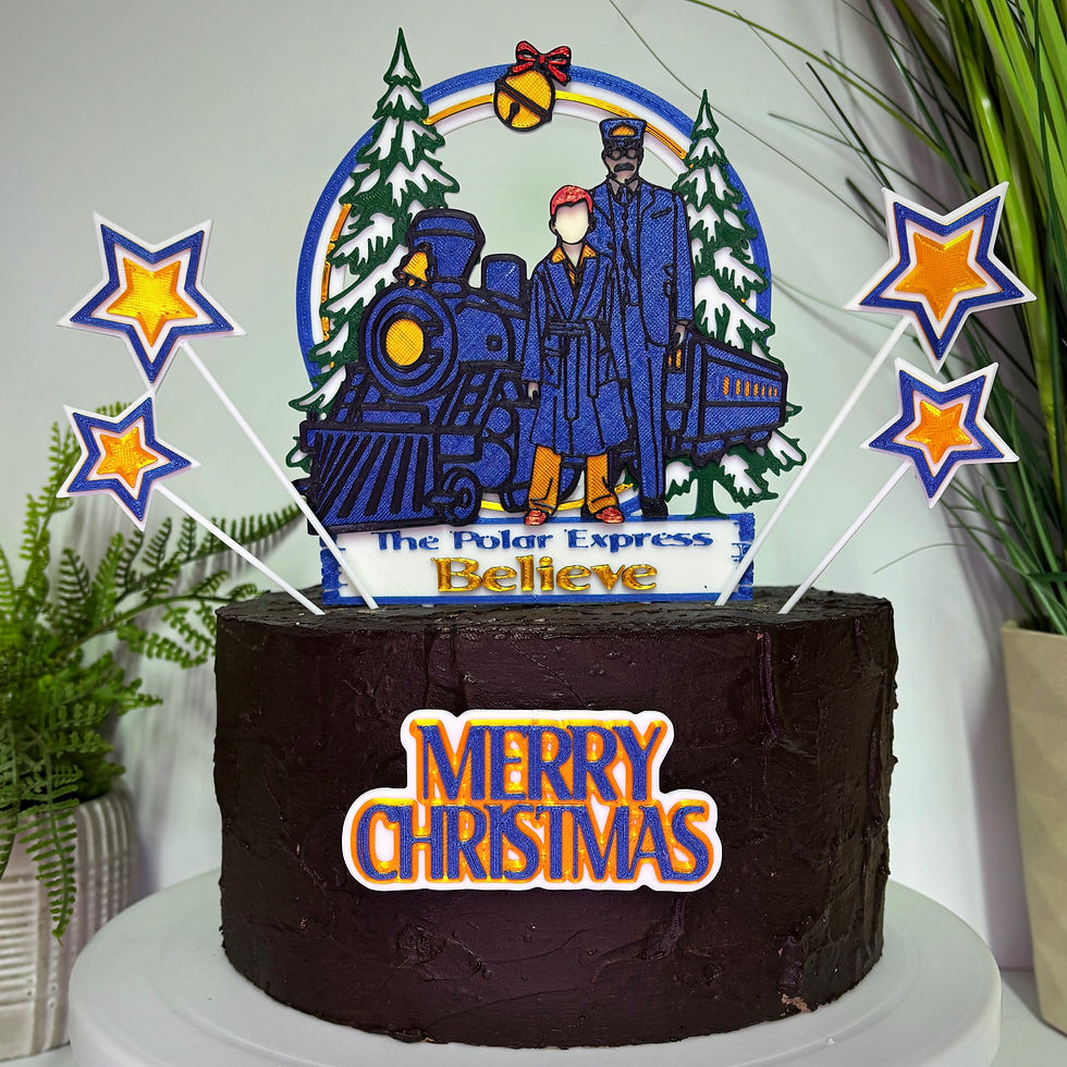 Thumbnail: Polar Express Inspired Christmas Cake Toppers